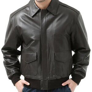 Airborne Leather Air Force flyers bomber Aviator jacket, men's L, new